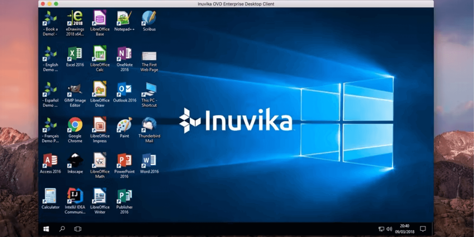 INUVIKA OVD Desktop Luniq